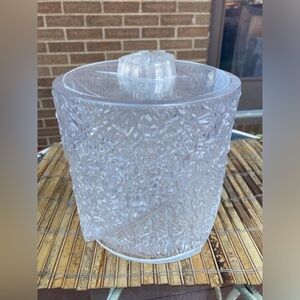 Ice Bucket, Crystal Cut Lucite